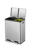 2 x 30 litre recycling bin with lids open and removable liners 