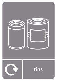 A5 Tins Recycling Sticker