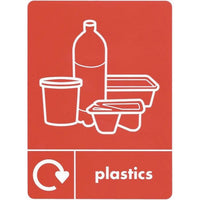 A5 Plastics Recycling Sticker