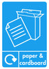 A5 Paper & Cardboard Recycling Sticker