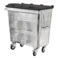660 Litre Metal Wheelie bin with Choice of Lid
