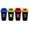 45 Litre Recycling Bins with wide top apertured lids..