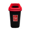 45 Litre Recycling Bin with a red open top lid labeled for plastic waste.
