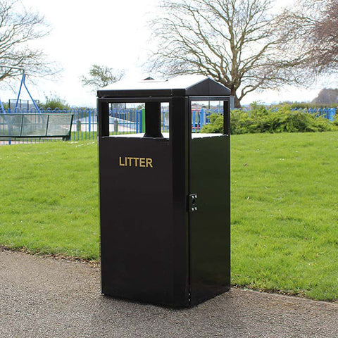 External Eco Street Litter Bin - 112 Litre