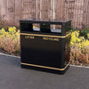 Large Economical External Recycling Bin - 224 Litre