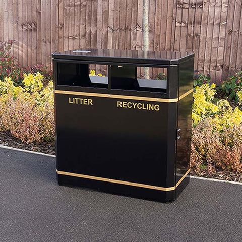 Large Economical External Recycling Bin - 224 Litre