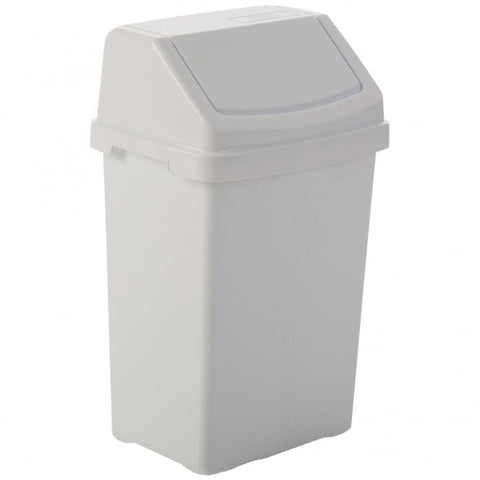 White Plastic Swing Bin - 25L