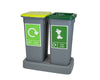 Mini Fitbin Recycling Station - 2 x 20 Litre Complete with Tray