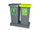 Double Internal Recycling Station - 2 x 50 Litre with Tray