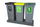 Triple Recycling Station - 3 x 50L With tray