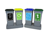 Quadruple Recycling Station - 4 x 20L With tray