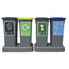 Quadruple Recycling Station - 4 x 20L With tray