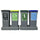 Quadruple Recycling Station - 4 x 20L With tray