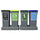 Quadruple Recycling Station - 4 x 20L With tray