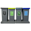 Quadruple Recycling Station - 4 x 50L With tray