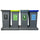 Quadruple Recycling Station - 4 x 50L With tray