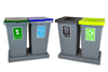 Quadruple Recycling Station - 4 x 75L With tray