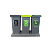 Triple Recycling Station - 3 x 50L With tray