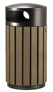 Timber Look Outdoor Litter Bin - 40L