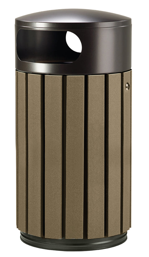 Timber Look Outdoor Litter Bin - 40L