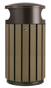 Timber Look Outdoor Litter Bin - 40L