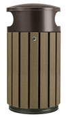 Timber Look Outdoor Litter Bin - 40L