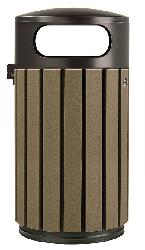 Timber Look Outdoor Litter Bin - 40L