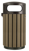 Timber Look Outdoor Litter Bin - 40L