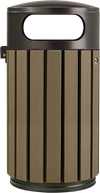 Timber Look Outdoor Litter Bin - 40L