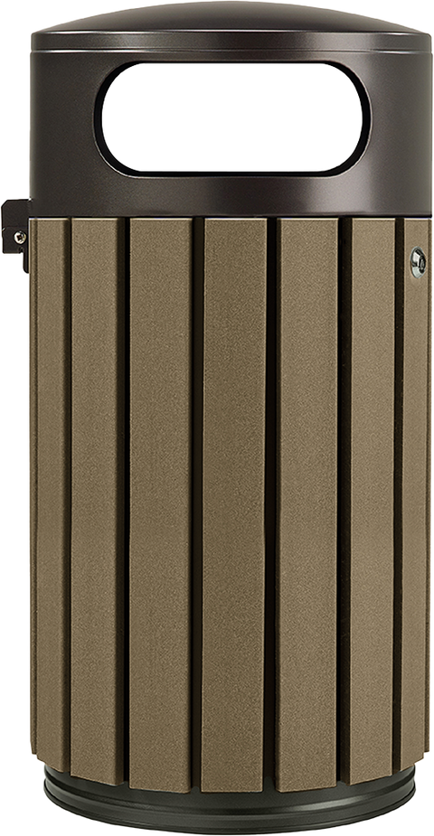 Timber Look Outdoor Litter Bin - 40L