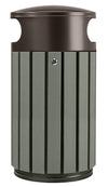 Timber Look Outdoor Litter Bin - 40L