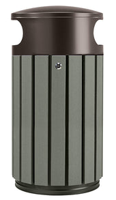 Timber Look Outdoor Litter Bin - 40L