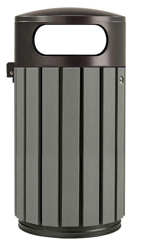 Timber Look Outdoor Litter Bin - 40L