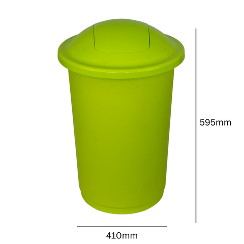 Round Top Push 50L Lid Recycling Bin