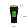Large Push Flap 90 Litre Recycling Bin
