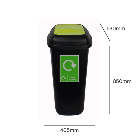 Large Push Flap 90 Litre Recycling Bin