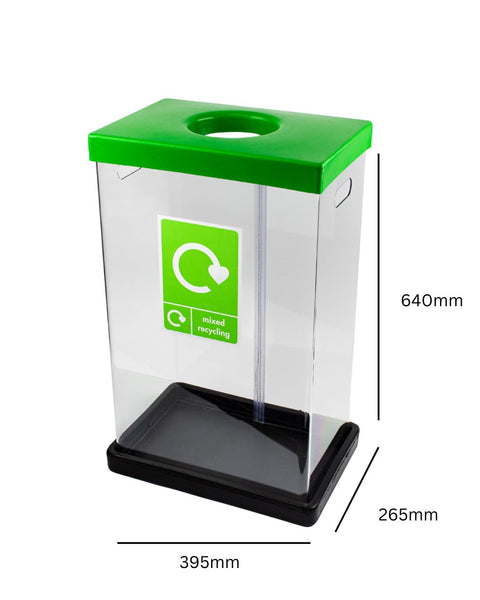 Clear Bodied Recycling Bin - 60 & 80 Litres Available