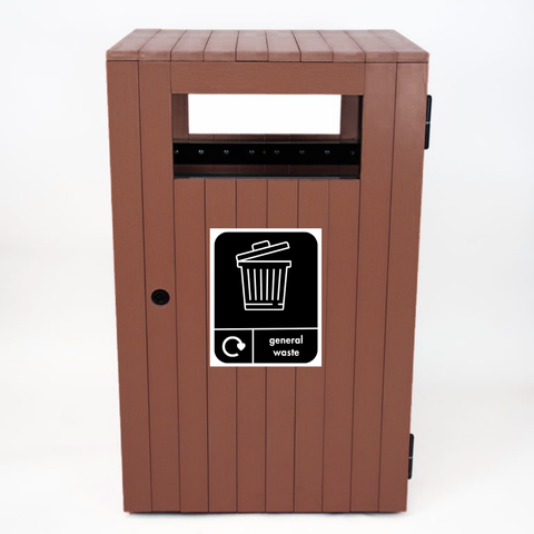 70 Litre Wood Effect Outdoor Bin