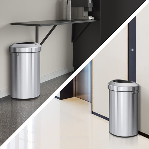 Eko Urban Commercial Semi Round Litter Bin - 60 Litre