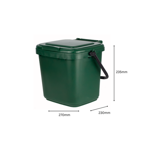 Small Green Kitchen Caddy - 7 Litre