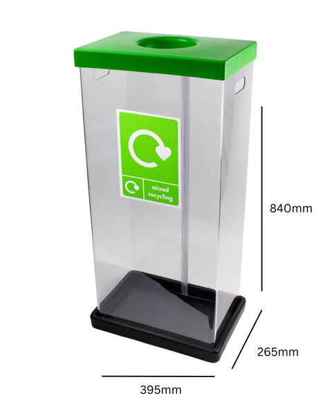 Clear Bodied Recycling Bin - 60 & 80 Litres Available