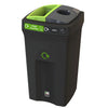 100 Litre Split Lid Recycling Bin With One Half Green and One Half Grey