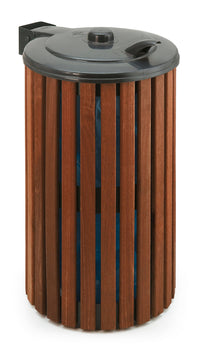 Wood Effect Outdoor Litter Bin - 110 Litre