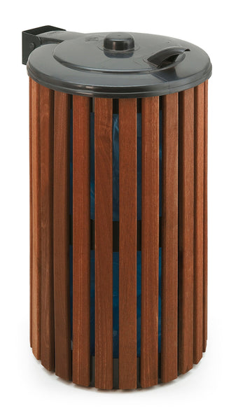 Wood Effect Outdoor Litter Bin - 110 Litre
