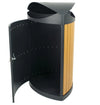 Triangular Wood Effect Litter Bin - 60 Litre