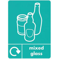 A5 Mixed Glass Recycling Sticker
