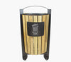 Dual Outdoor Timber Waste Bin 120L