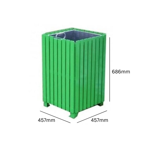 Open Top Anti Vandal Litter Bin - 112 Litres