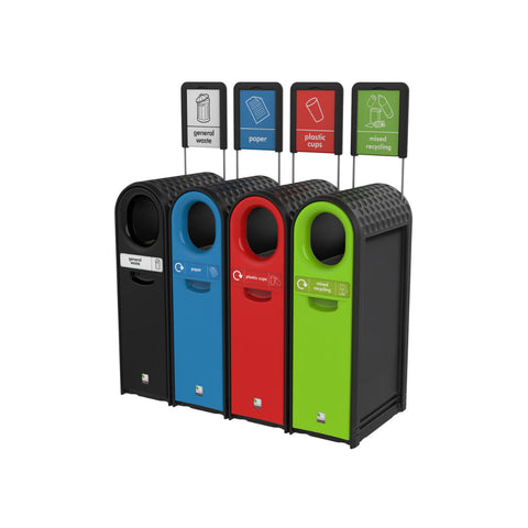 External Slim Design Recycling Bin - 80 Litre