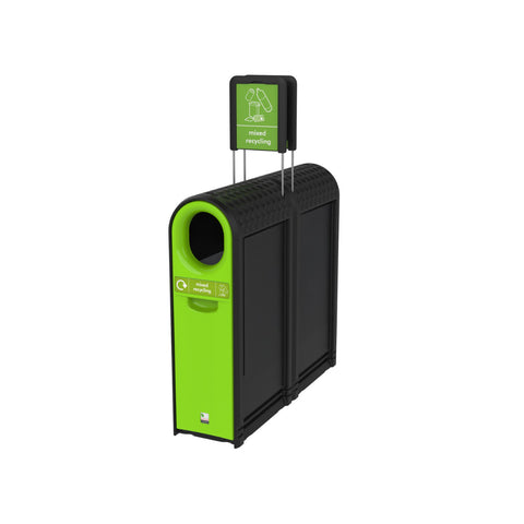 External Slim Design Recycling Bin - 80 Litre